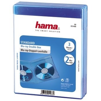 Hama BluRay Dobbeltæske 3-pak Blå