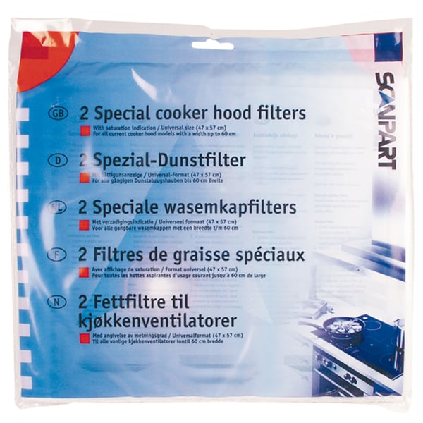 Scanpart 1530050002 L001 Universal sæt emhættefiltre 47x57cm