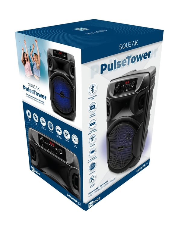 SQUEAK KARAOKEHÖGTALARE PULSETOWER BT 5.3 + EDR SQ1006