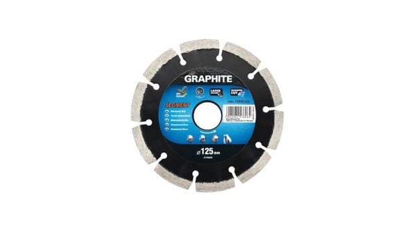 Grafit diamantskive 125x22x8.0x2.2mm segment laserbehandlet Mpa En13236