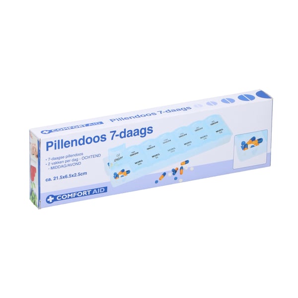 Comfort Aid Pillerask 7 dagar 2x6,4x21,5 cm Blå/Vit