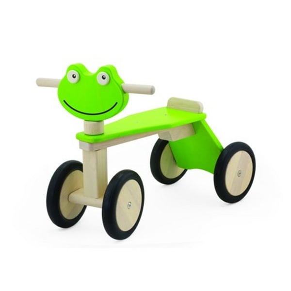 Pintoy Træbalancecykel Frø med 4 Hjul Grøn
