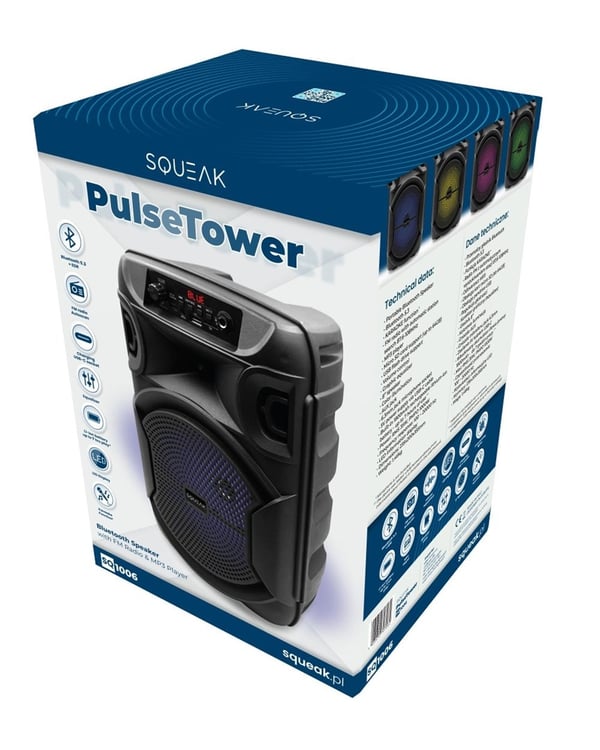 SQUEAK KARAOKEHÖGTALARE PULSETOWER BT 5.3 + EDR SQ1006