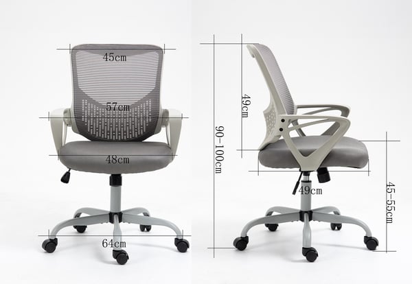 Activejet Kontorsstol YK507 grå