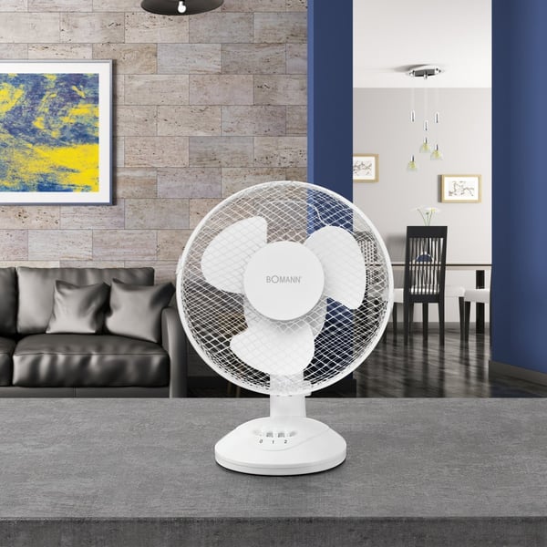 Bomann VL 1137 CB bordventilator 23 cm hvid