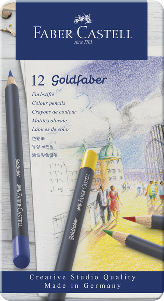 Faber Castell FC-114712 farveblyant Faber-Castell Goldfaber Etui i 12 dele