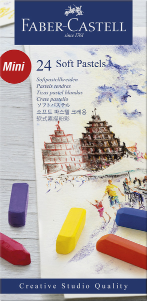 Faber Castell FC-128224 Pastellkrita Halvt etui med 24 delar