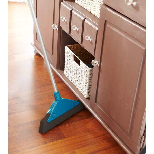 Leifheit 55243 Soft and Easy skumgummikost 34 cm med teleskophåndtag blå/sølv