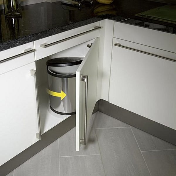 Hailo 3555-101 Compact-Box M Papperskorg 15L Silver/Svart