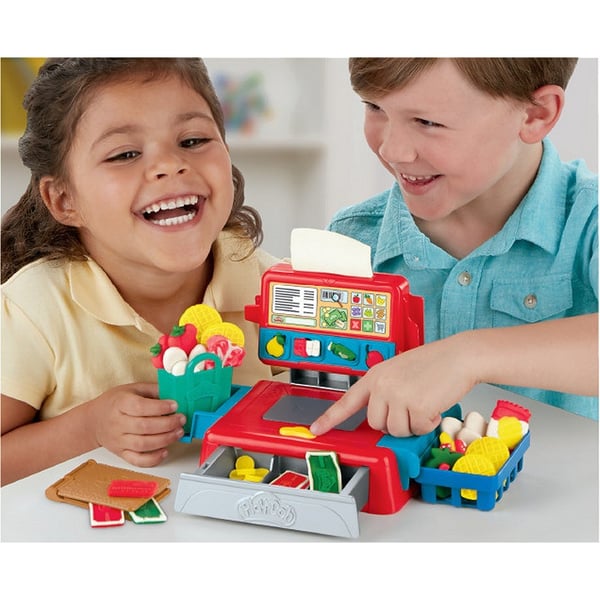 Play-Doh Kasseapparat + 4 Lerpotter + Lyd