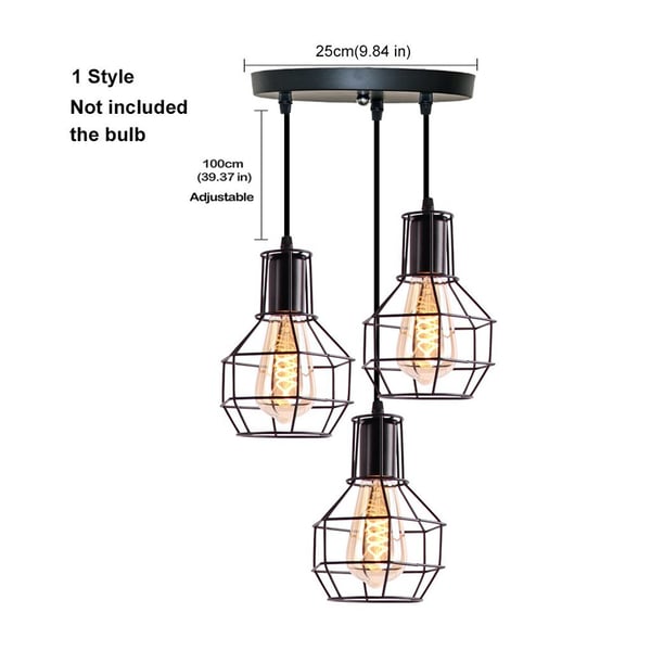 Homestyle Pro MK021-B Industriell Hanglampen Svart/Metaal