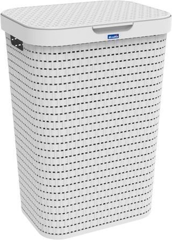 Rotho Country vasketøjsopsamler 55L hvid