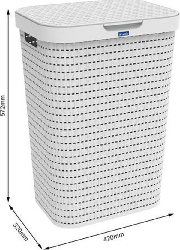 Rotho Country vasketøjsopsamler 55L hvid