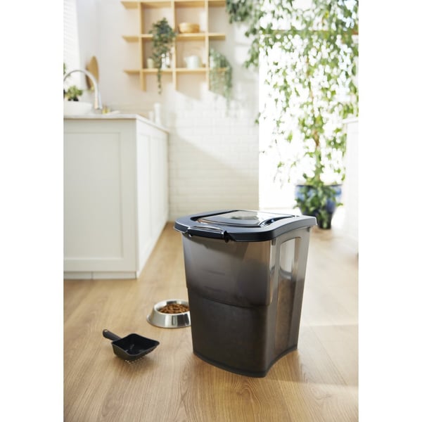 Rotho Archi Djurfoderbehållare 38L Antracit/Transparent