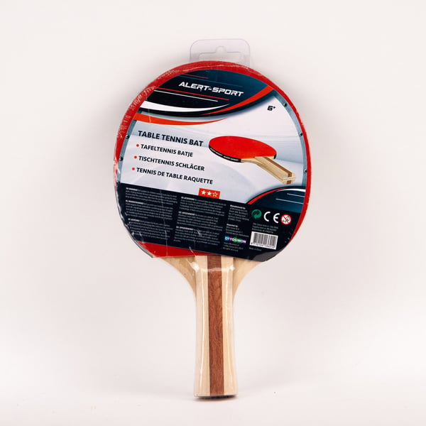 Alert Sport 2-stjärnigt bordtennisracket i trä/gummi