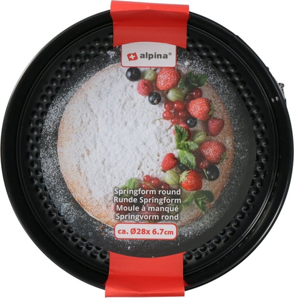 Alpina Springformpande med non-stick belægning i metal 28x6,7 cm sort