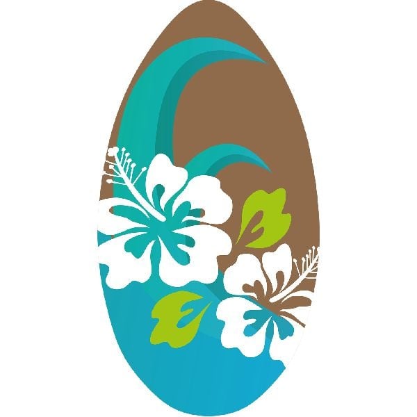 SportX Skimboard Flower Blå/Brun 100 cm