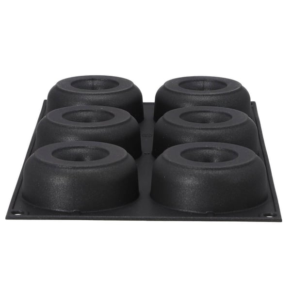 Patisse Donutform 6 Rum 29x17 cm Sort/Silikone