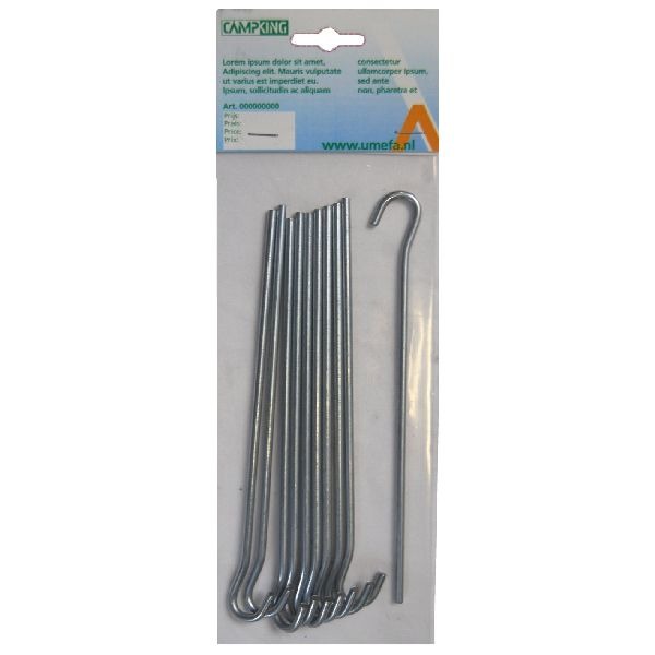 Campking 10x Aluminium Jordpløkker Åben 24cm