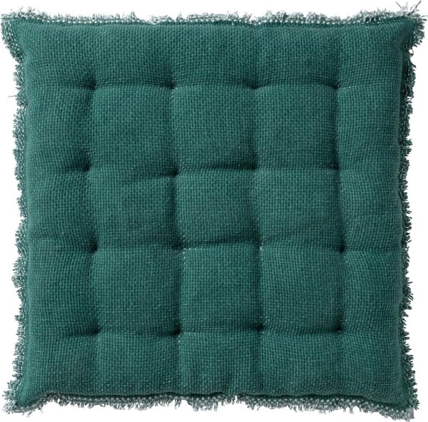 Dutch Decor BURTO stolehynde af vasket bomuld, salviegrøn, 40x40 cm