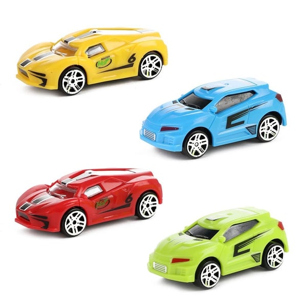 Turbo Racers Samlerkasse + 4 Biler + Legeplakat