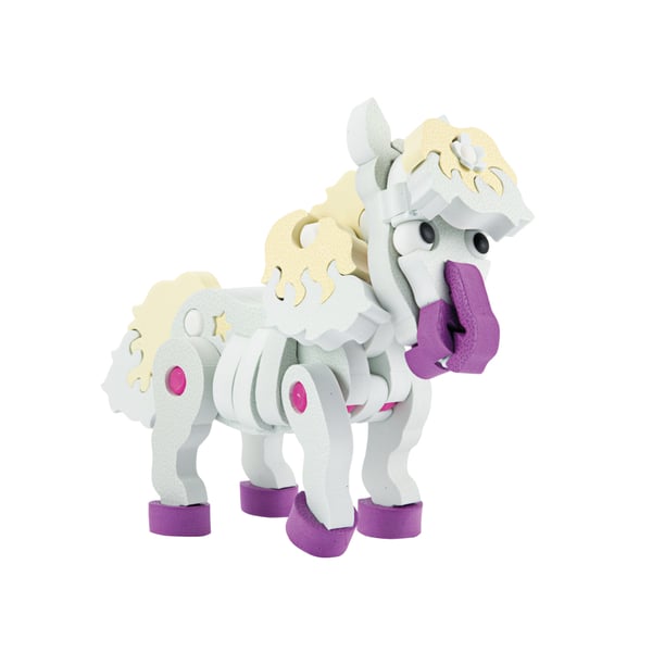 Toi-Toys 3D Puslespil Konstruktion Skum Hest Gør-det-selv Sæt