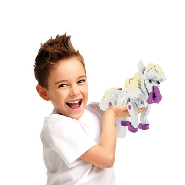 Toi-Toys 3D Puslespil Konstruktion Skum Hest Gør-det-selv Sæt