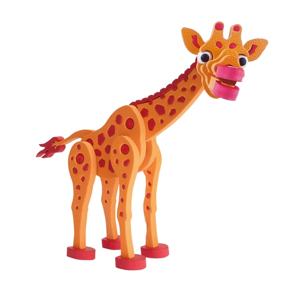 Toi-Toys 3D-puslespil Giraf Junior 31,5 cm skum orange 104-delt
