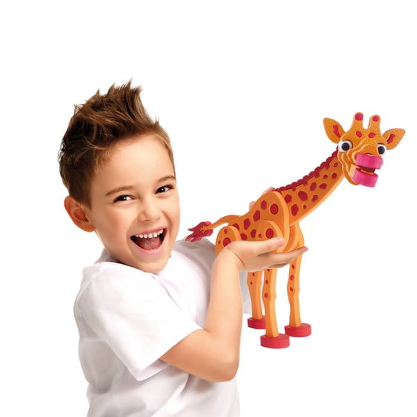 Toi-Toys 3D-puslespil Giraf Junior 31,5 cm skum orange 104-delt