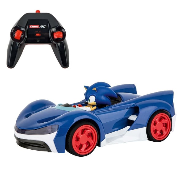 Carrera RC Sonic Team -kilpa-auto sininen/hopea