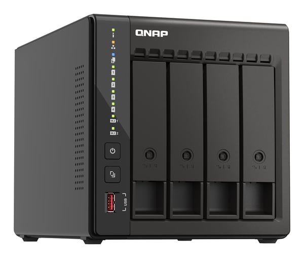 QNAP TS-453E NAS-torni, musta, J6412