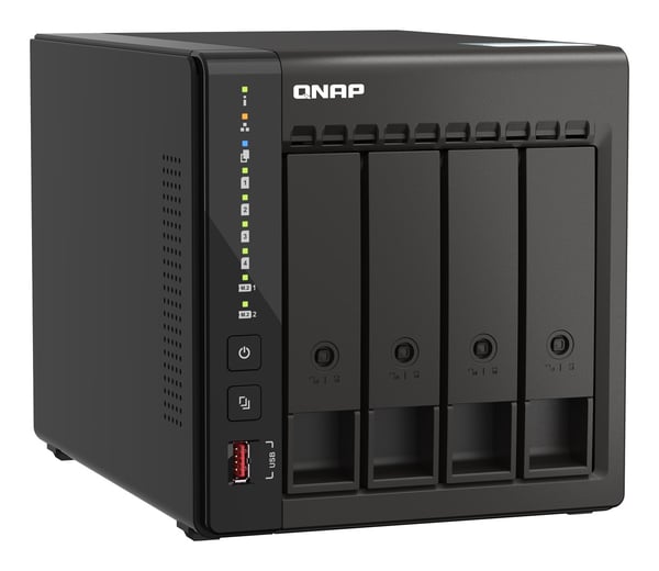 QNAP TS-453E NAS-torni, musta, J6412