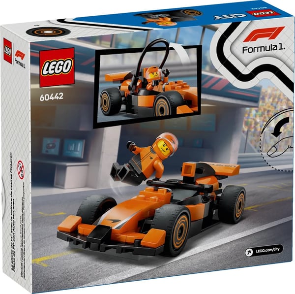 LEGO CITY 60442 F1-förare med McLaren-racerbil