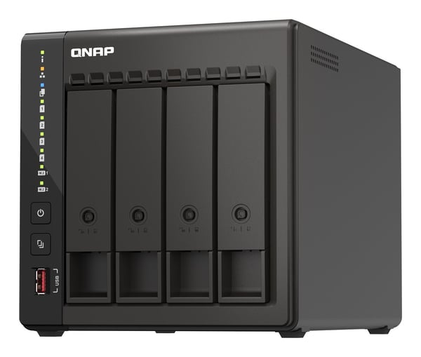 QNAP TS-453E NAS-torni, musta, J6412
