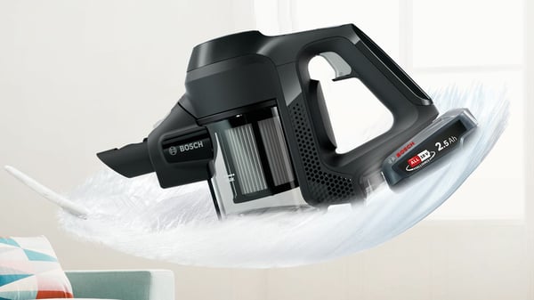 Bosch Serie 6 BBS611BSC varsi-imuri/sähköharja 2-in-1 varsi-imuri Akku Kuiva Pölypussiton Musta 2.5 Ah