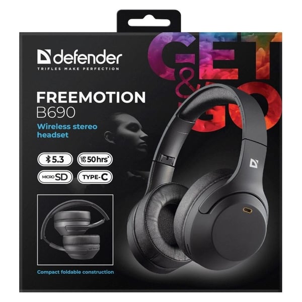 Hörlurar Defender Bluetooth Freemotion B690 Svarta