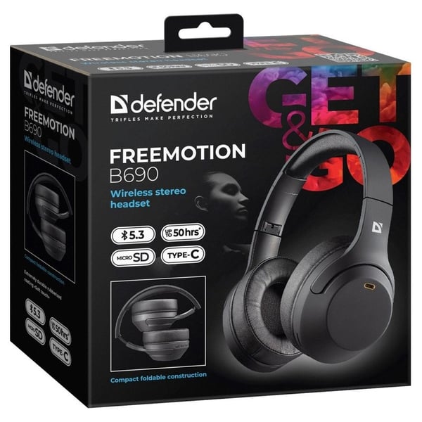 Hörlurar Defender Bluetooth Freemotion B690 Svarta