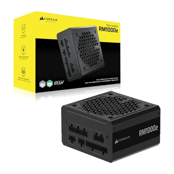 2025 RMe-serien. RM1000e. 1000 watt. ATX 3.1. PCIe 5.1 GOLD-certificeret.