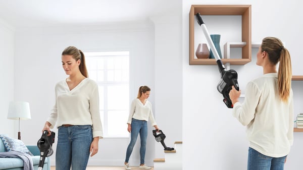 Bosch Serie 6 BBS611BSC varsi-imuri/sähköharja 2-in-1 varsi-imuri Akku Kuiva Pölypussiton Musta 2.5 Ah