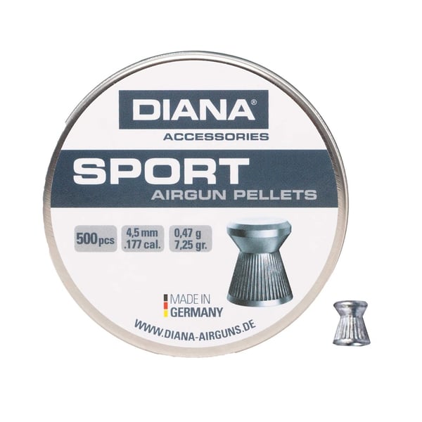 Hagelpatroner 4,5 mm Diana Sport 500 st. Hagelpatroner 4,5 mm Diana Sport 500 st.