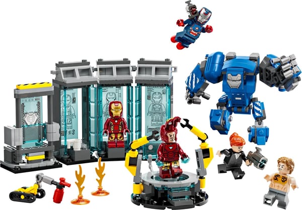 LEGO MARVEL 76315 Iron Mans laboratorium: Rustningshallen