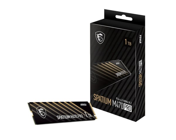 MSI SPATIUM M470 Pro 1TB PCIe 4.0 NVMe M.2 2280 SSD