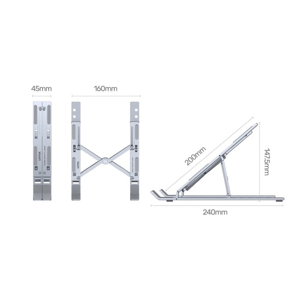 UNITEK OT155SL laptop-stativ sølv