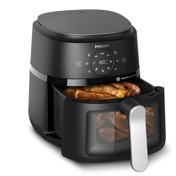 Philips 2000-serien NA221/00 fritös Enkel 4,2 L Fristående 1500 W Varmluftsfritös Svart, Silver