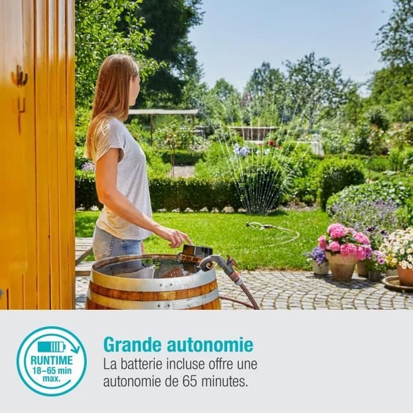 Gardena 2000/2 18V P4A dykpumpe til regnvandsopsamling