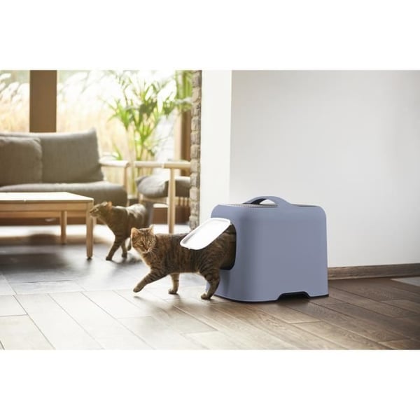 ROTHO - Katttoalett 51 x 39 x 40 cm - Kattlåda - Horizon Blue