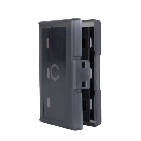 Skydds- och transportfodral - KONIX - För Nintendo Switch 2 spelkassetter - Stötsäker - 24 förvaringsfack - Svart