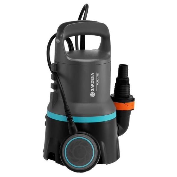 GARDENA Vandpumpe 9000 – 300W – Maks. flowhastighed 9000 l/t & maks. tryk 0,6 bar – 5 års garantiforlængelse (9040-20)