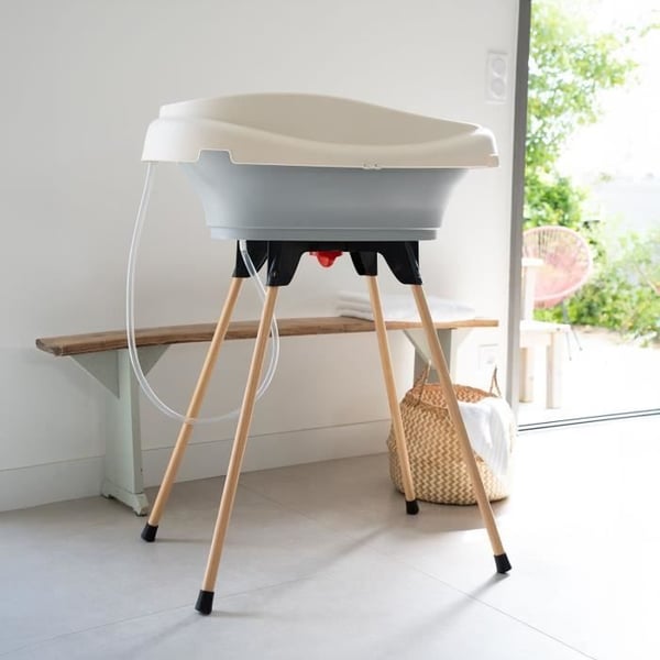Puslebord og badesæt - THERMOBABY - VASCO - Fleur Bleue - 2 i 1