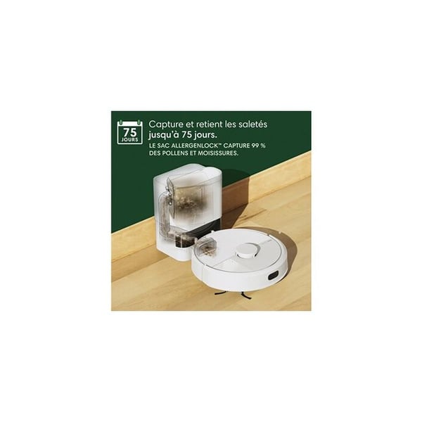 iRobot Roomba 105 Combo+Autoempty Dock - 2-i-1 robotstøvsuger - 7 kPa sugeevne - LiDAR-navigation - Tæppedetektion